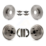 Front Rear Disc Brake Rotors Ceramic Pads And Drum Kit For Ford Focus K8C-102590