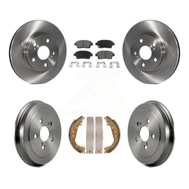 [Front+Rear] 2004-2008 Toyota Prius Premium OE Brake Rotor Drum Kit & Ceramic Pads For Max Braking