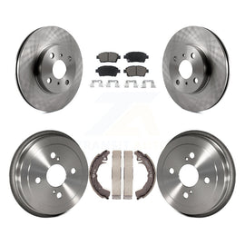[Front+Rear] 2001-2005 Toyota Echo Premium OE Brake Rotor Drum Kit & Ceramic Pads For Max Braking