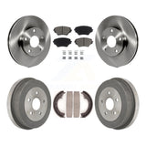 [Front+Rear] 01-02 Toyota RAV4 GAS engine Premium OE Brake Rotor Drum Kit & Ceramic Pads For Max Braking