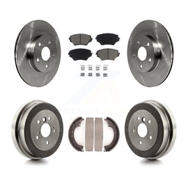 Front Rear Disc Brake Rotors Ceramic Pads And Drum Kit For Toyota RAV4