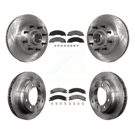 Front Rear Brake Rotor And Ceramic Pad Kit For Ford E-350 Super Duty E-250 E-150