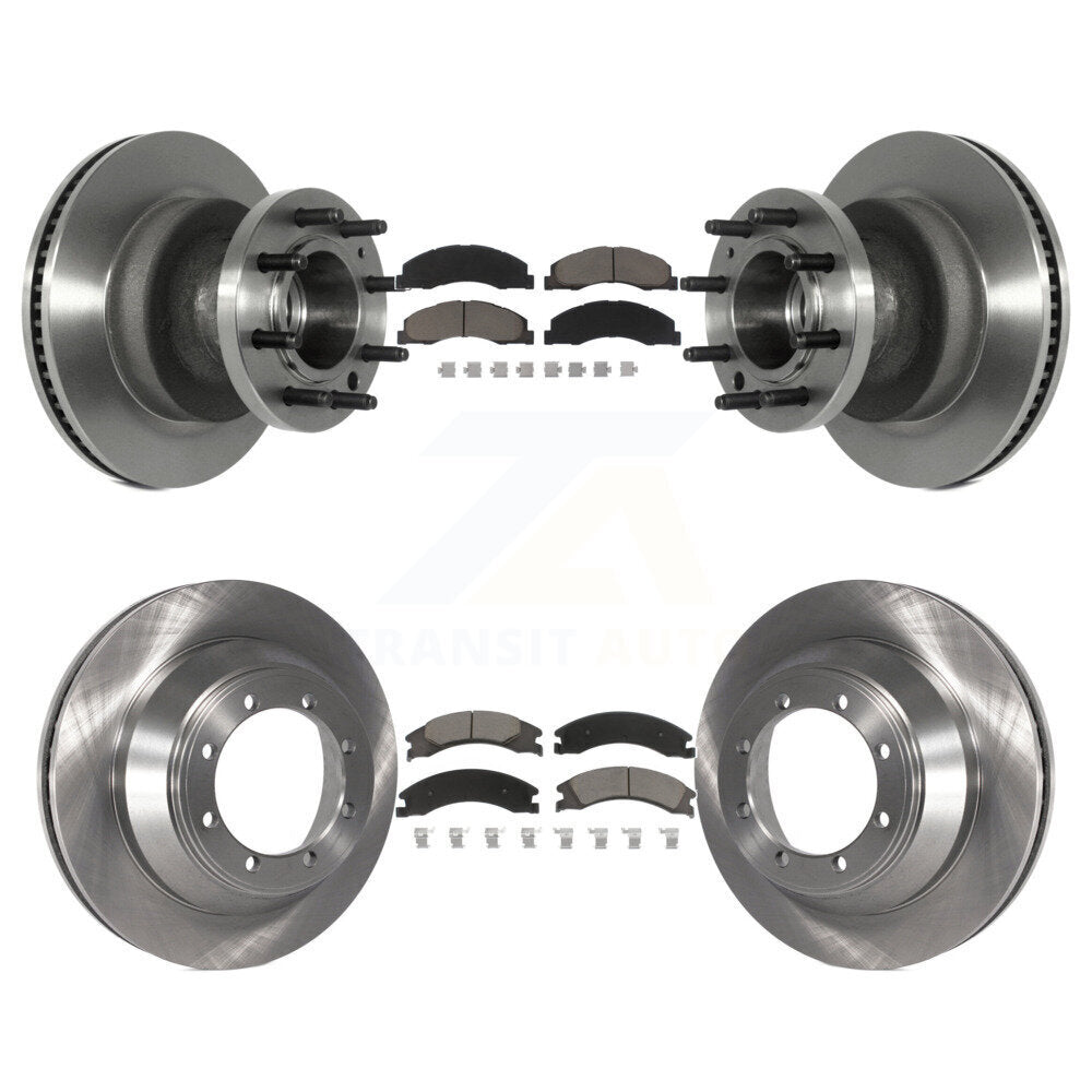 Front Rear Brake Rotor & Ceramic Pad Kit For Ford E-450 Super Duty DIESEL engine
