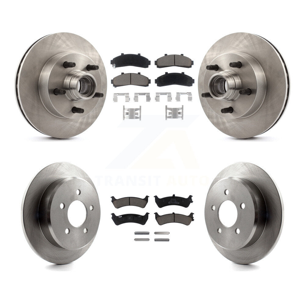 Front Rear Brake Rotor Ceramic Pad Kit For Ford Ranger With 261mm Diameter