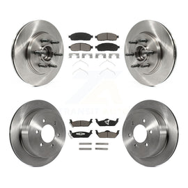 Front Rear Disc Brake Rotor & Ceramic Pad Kit For Ford F-150 Lincoln Mark LT RWD