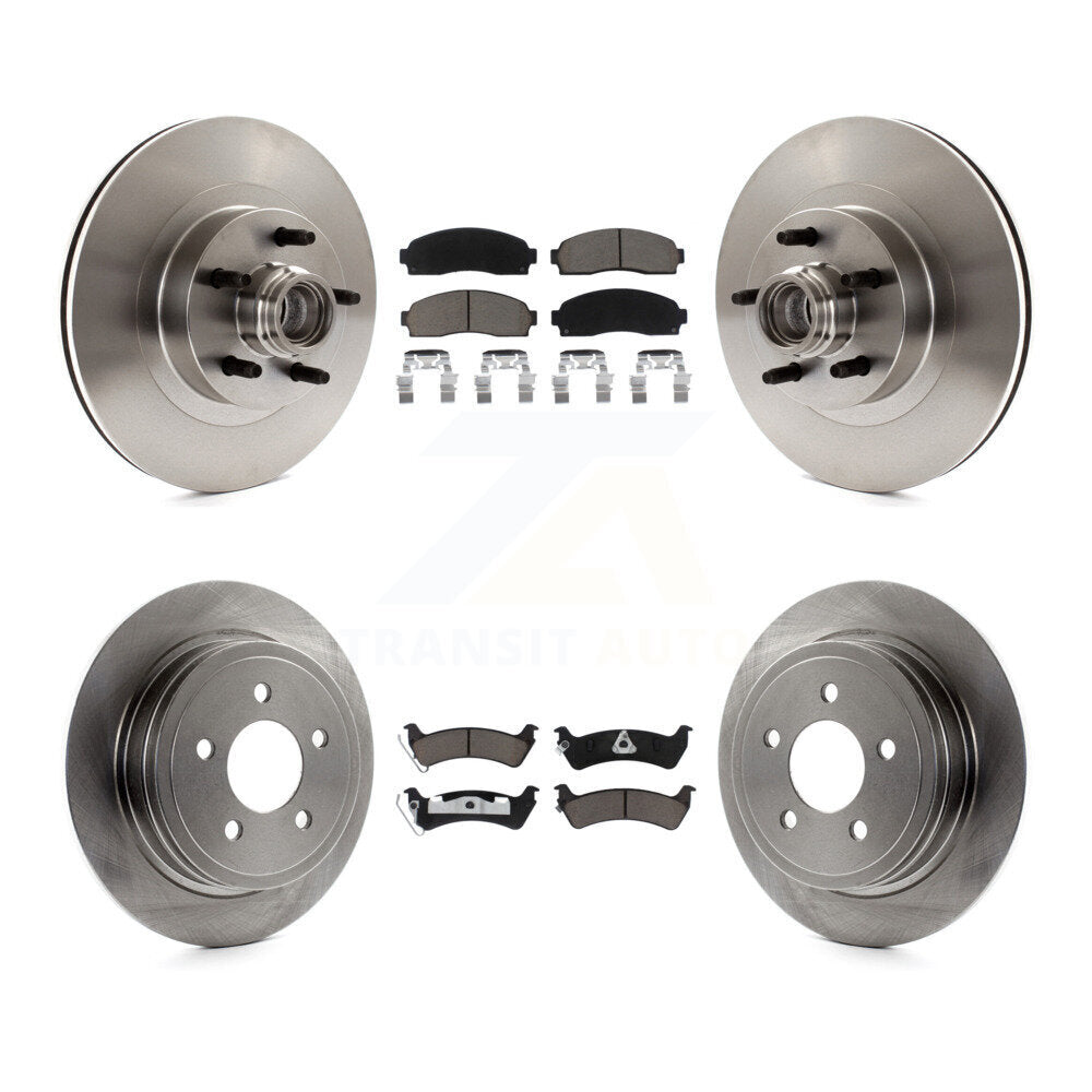 Front Rear Disc Brake Rotor And Ceramic Pad Kit For Ford Explorer Sport Trac RWD