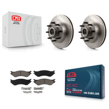 Charger l'image dans la galerie, Front Brake Rotors Ceramic Pad Kit For 1999 Dodge Ram 1500 Van With 4000 Lb Axle
