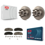 Front Disc Brake Rotor Hub & Ceramic Pad Kit For Ford F-250 Super Duty F-350 RWD