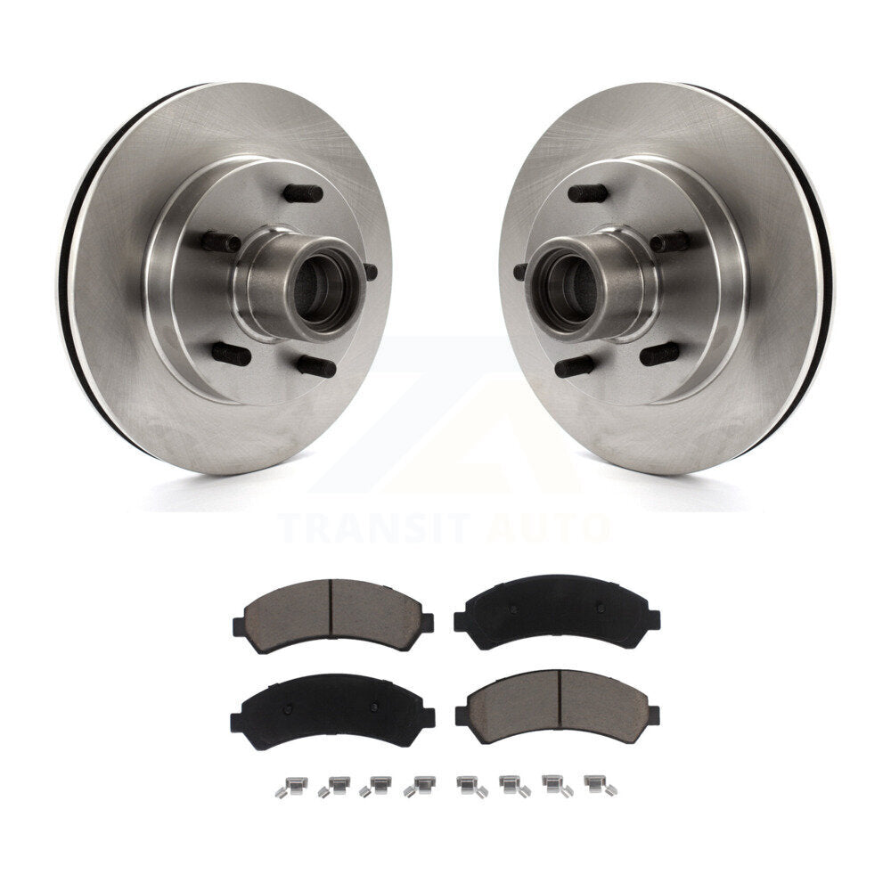 Front Disc Brake Rotors Hub And Ceramic Pads Kit For 2000 Chevrolet Blazer RWD