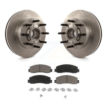 Charger l&#39;image dans la galerie, Front Disc Brake Rotor Hub &amp; Ceramic Pad Kit For Ford F-250 Super Duty F-350 RWD