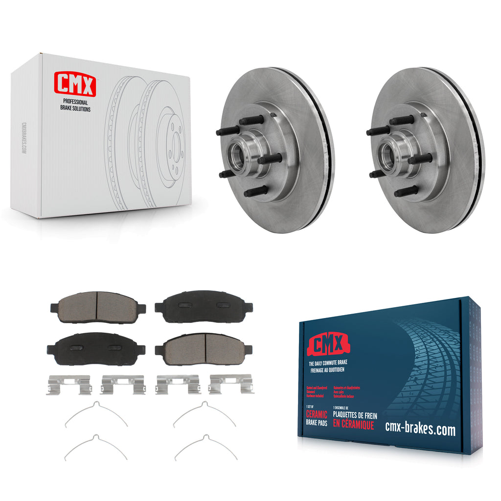 [Front] 2004 Ford F-150 RWD With 5 Lug Wheels Premium OE Brake Rotors & Ceramic Pads Kit For Max Braking
