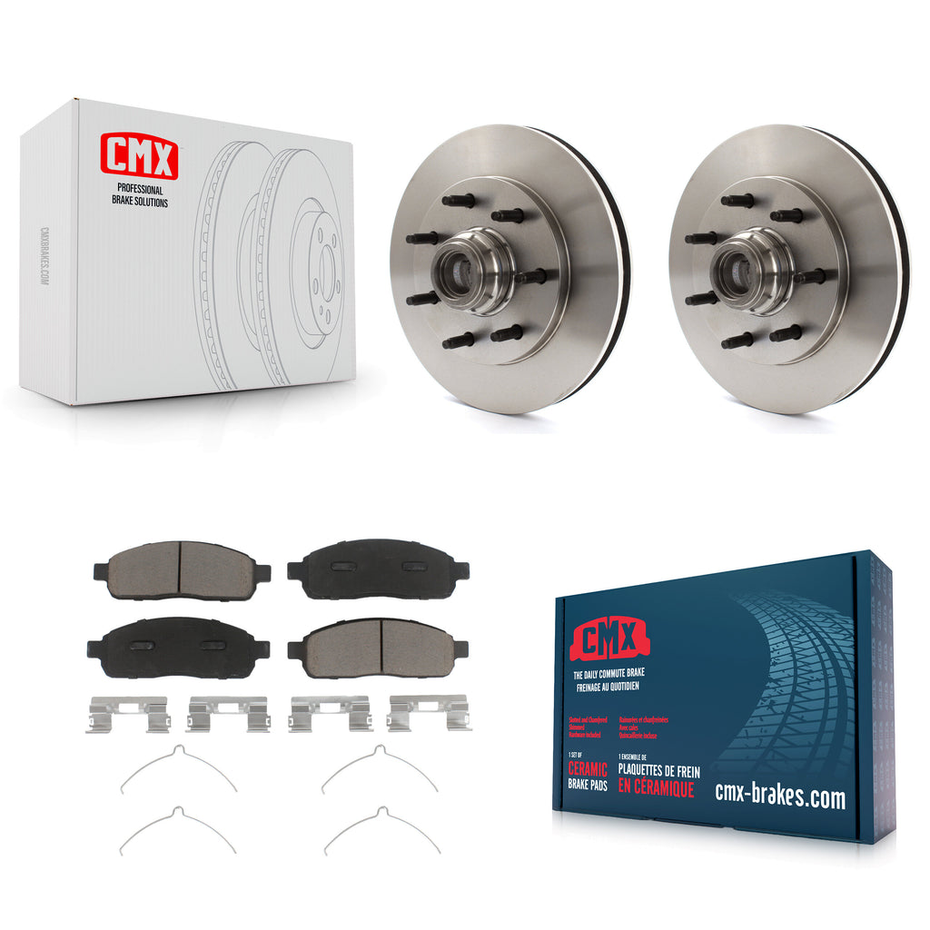 [Front] 2004 Ford F-150 RWD Premium OE Brake Rotors & Ceramic Pads Kit For Max Braking