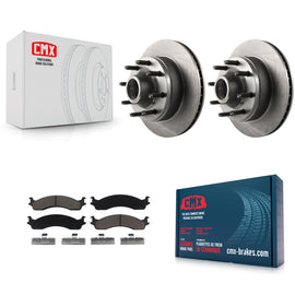 Front Brake Rotor & Ceramic Pad Kit For Ford E-350 Super Duty E-250 Econoline HD