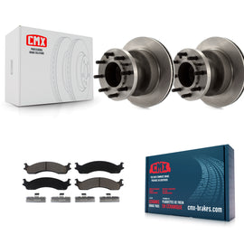 Front Brake Rotor Ceramic Pad Kit For Ford E-350 Super Duty Econoline Club Wagon