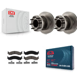 Front Brake Rotor Ceramic Pad Kit For Ford E-350 Super Duty Econoline Club Wagon