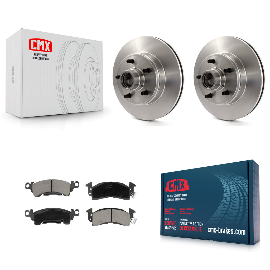 Front Disc Brake Rotors Hub And Ceramic Pads Kit For Chevrolet Astro GMC Safari