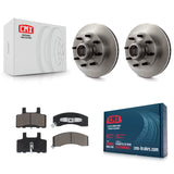 Front Brake Rotor Hub Ceramic Pad Kit For Chevrolet Tahoe GMC C2500 Express 3500