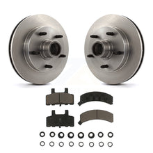 Charger l&#39;image dans la galerie, Front Disc Brake Rotors Hub And Ceramic Pad Kit For 1994-1999 Dodge Ram 1500 RWD