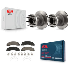 Load image into Gallery viewer, Front Disc Brake Rotors Hub Assembly &amp; Ceramic Pad Kit For Ford F-350 Super Duty