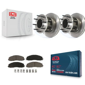 Front Disc Brake Rotor Hub & Ceramic Pad Kit For Ford F-350 Super Duty F-250 RWD