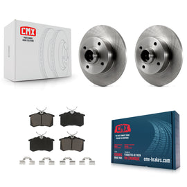 Rear Disc Brake Rotor & Ceramic Pad Kit For Volkswagen Jetta Golf Passat Corrado