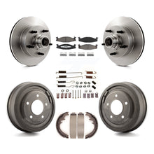 Load image into Gallery viewer, Front Rear Brake Rotors Ceramic Pad Drum Kit (7Pc) For Ford E-150 Econoline Club