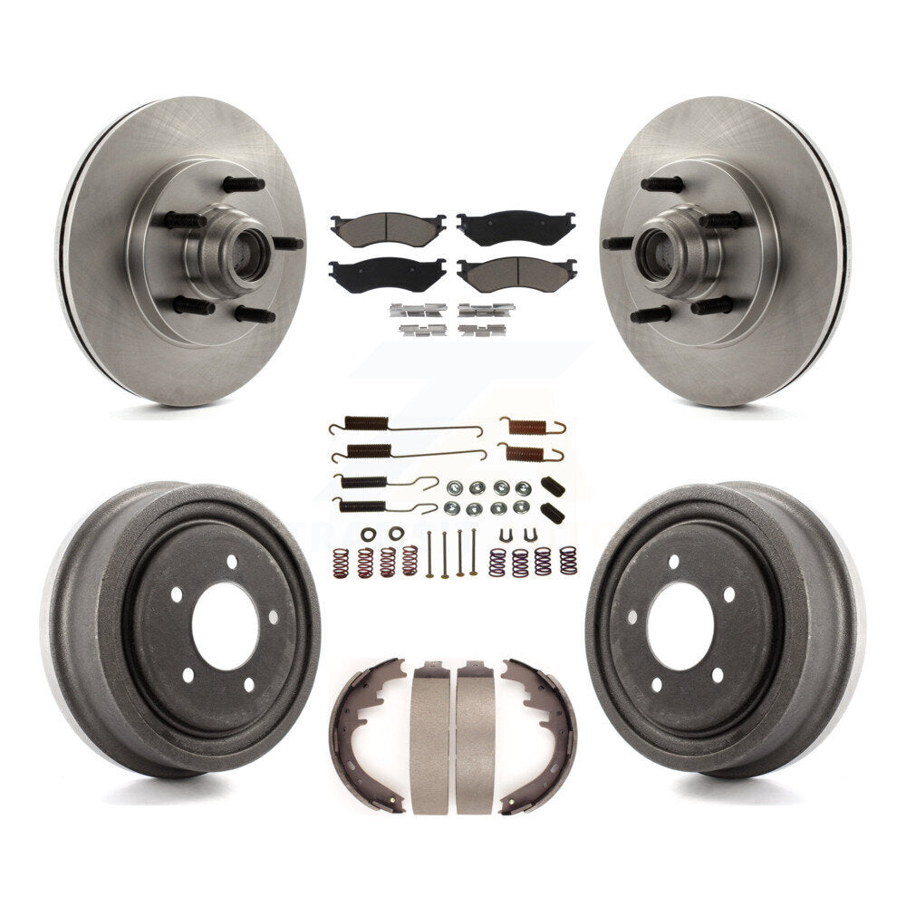 [Front+Rear] 1999-2001 Ford F-150 RWD Premium OE Brake Kit & Ceramic Pads For Max Braking