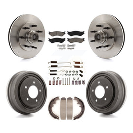 [Front+Rear] 1999 Ford F-150 RWD Premium OE Brake Rotor Drum Kit & Ceramic Pads For Max Braking