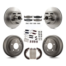 Load image into Gallery viewer, Front Rear Brake Rotors Ceramic Pad Drum Kit (7Pc) For Ford E-150 Econoline Club