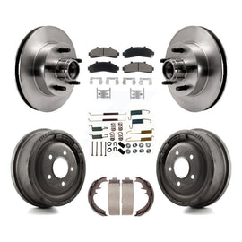 Front Rear Brake Rotors Ceramic Pad & Drum Kit (7Pc) For Ford Ranger Mazda B2500