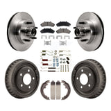 Front Rear Brake Rotors Ceramic Pad & Drum Kit (7Pc) For Ford Ranger Mazda B2500