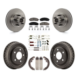 [Front+Rear] 06-09 Ford Ranger RWD Premium OE Brake Rotor Drum Kit & Ceramic Pads For Max Braking