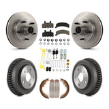 [Front+Rear] 94-99 Dodge Ram 1500 RWD Premium OE Brake Rotor Drum Kit & Ceramic Pads For Max Braking