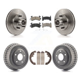 Front Rear Brake Rotor Ceramic Pad Drum Kit For Chevrolet S10 Camaro Pontiac GMC