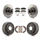 Front Rear Disc Brake Rotor Hub Assembly Ceramic Pad And Drum Kit For Ford F-150