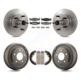 Front Rear Disc Brake Rotors Ceramic Pad Drum Kit For Ford F-150 E-150 Econoline