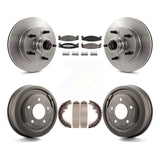 Front Rear Brake Rotor Ceramic Pad Drum Kit For Ford E-150 Econoline 2-Wheel ABS