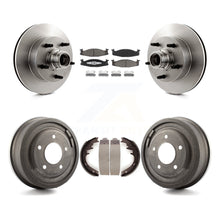 Charger l&#39;image dans la galerie, Front Rear Brake Rotors Ceramic Pad Drum Kit For Ford E-150 Econoline Club Wagon