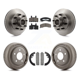 Front Rear Disc Brake Rotors Ceramic Pad & Drum Kit For Chevrolet C1500 Suburban
