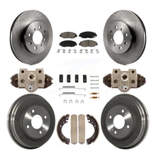 Charger l'image dans la galerie, Front Rear Disc Brake Rotors Ceramic Pads And Drum Kit (9Pc) For Honda Civic