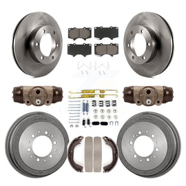 Front Rear Disc Brake Rotors Ceramic Pads And Drum Kit (9Pc) For Toyota Tundra