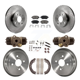 Kit de tambour à plaquettes en céramique, Rotor de frein à disque avant et arrière (9 pièces) pour Toyota Echo 2001 – 2005 