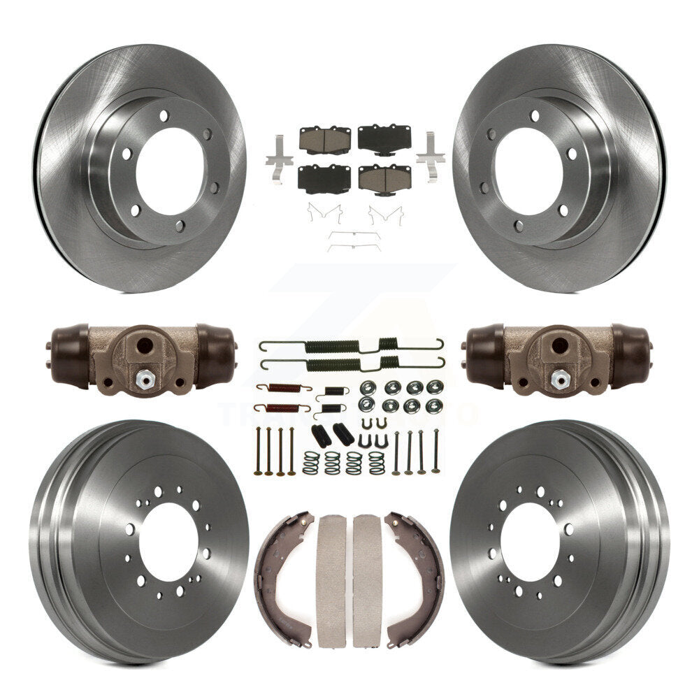 Front Rear Brake Rotor Ceramic Pad Drum Kit (9Pc) For Toyota 4Runner Limited/SR5