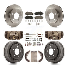 Charger l'image dans la galerie, Front Rear Disc Brake Rotors Ceramic Pads And Drum Kit (9Pc) For Ford F-150 4WD