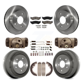 [Front+Rear] 00-01 Dodge Ram 1500 RWD Premium OE Brake Rotor Drum Kit & Ceramic Pads For Max Braking