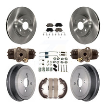 Load image into Gallery viewer, Front Rear Brake Rotor Ceramic Pad And Drum Kit (9Pc) For Toyota Corolla Non-ABS