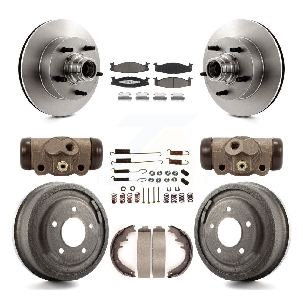 Kit de tambour de plaquettes en céramique de Rotors de frein avant et arrière (9 pièces) pour Ford E-150 Econoline Club 