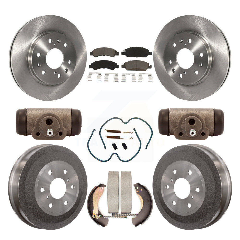 Front Rear Brake Rotor Ceramic Pad & Drum Kit (9Pc) For Chevrolet Silverado 1500