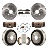Front Rear Brake Rotor Ceramic Pad & Drum Kit (9Pc) For Chevrolet Silverado 1500