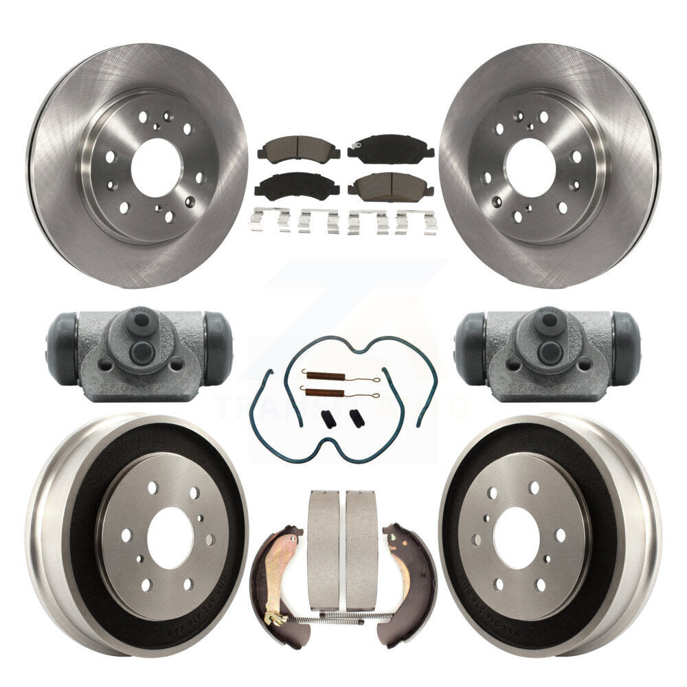 Front Rear Brake Rotor Ceramic Pad & Drum Kit (9Pc) For Chevrolet Silverado 1500